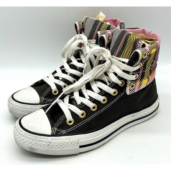 Converse Chuck Taylor All Star Women's 7.5 Layer Up Plaid Hi Top 517442 GUC - Picture 2 of 16